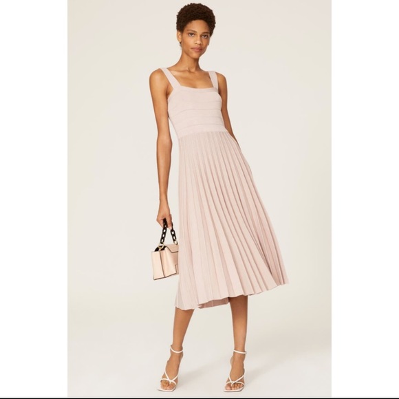 Derek Lam Dresses & Skirts - Derek Lam Collective Pleated Light Pink Blush Midi Dress